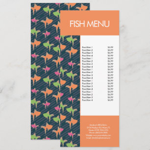 Modern Vis Restaurant Menu Patroon