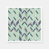 Modern visgraat Chevron geometrisch patroon Servetten (Voorkant)