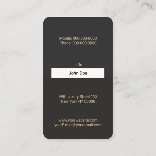 Modern Visitekaartje (Achterkant)