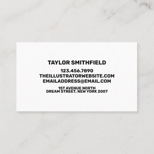 Modern Visitekaartje (Achterkant)