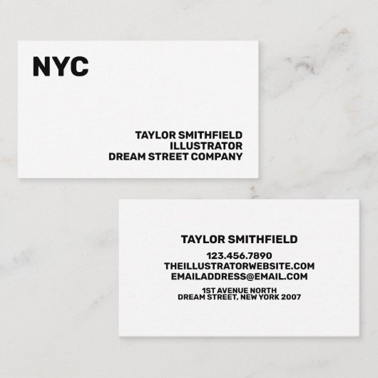 Modern Visitekaartje (Voorkant / Achterkant)