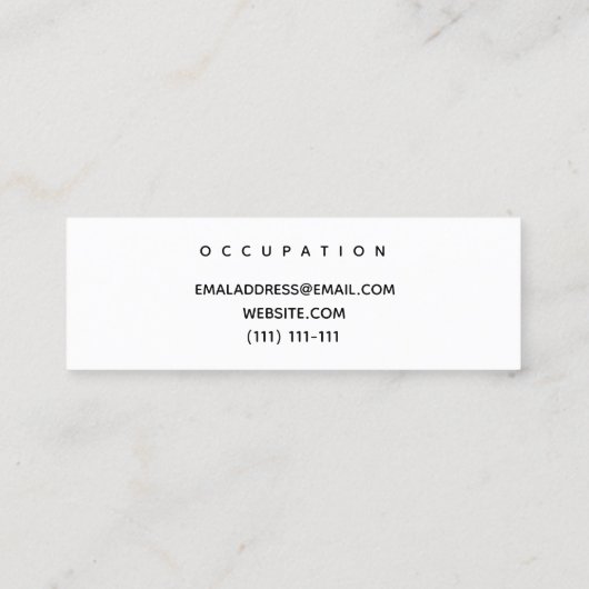 modern visitekaartje (Achterkant)