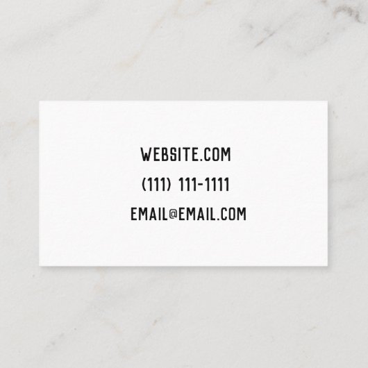 modern visitekaartje (Achterkant)