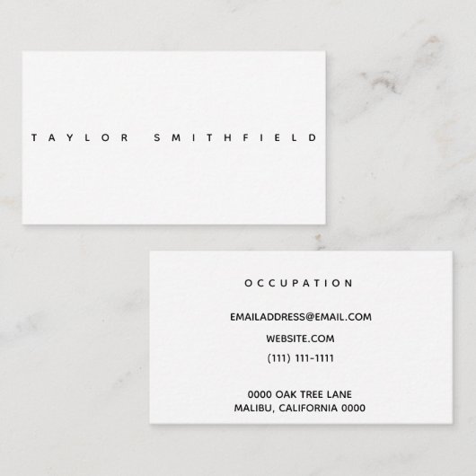 modern visitekaartje (Voorkant / Achterkant)