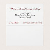 Modern Visitekaartje (Binnenkant ongevouwen)