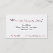 Modern Visitekaartje (Achterkant)