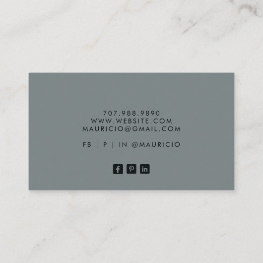 Modern visitekaartje (Achterkant)