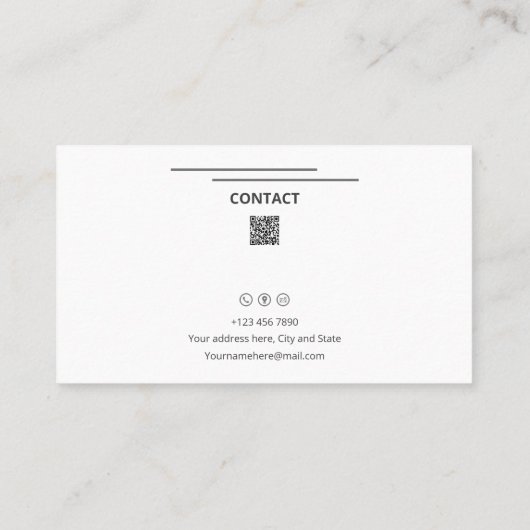 Modern Visitekaartje (Achterkant)