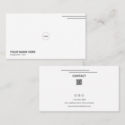 Modern Visitekaartje (Voorkant / Achterkant)