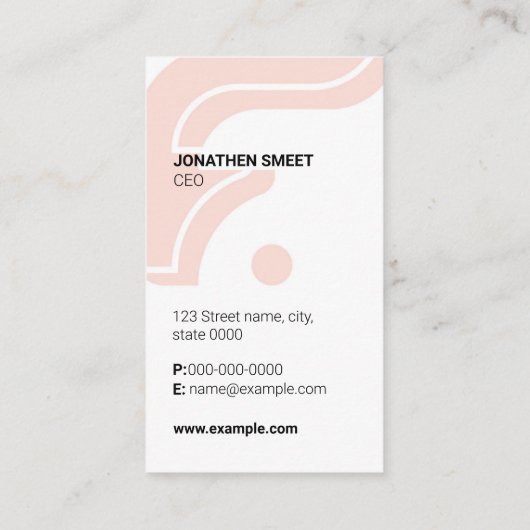 Modern Visitekaartje (Achterkant)