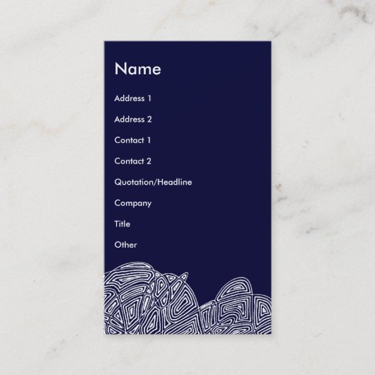 Modern Visitekaartje (Abstract voor en achter) (Voorkant)