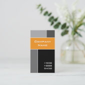 Modern Visitekaartje Bouw Oranje Grijs (Staand voorkant)