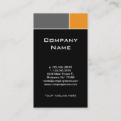 Modern Visitekaartje Bouw Oranje Grijs (Achterkant)