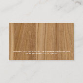 Modern visitekaartje dat houtnerf simuleert (Achterkant)