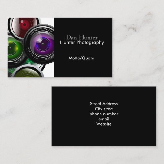 Modern Visitekaartje fotograaf (Voorkant / Achterkant)