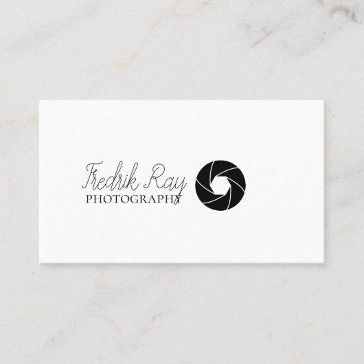 Modern Visitekaartje fotograaf (Voorkant)