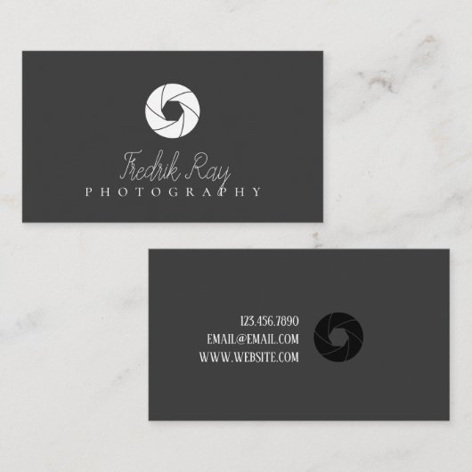 Modern Visitekaartje fotograaf (Voorkant / Achterkant)