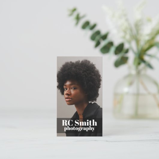 Modern Visitekaartje fotograaf (Staand voorkant)