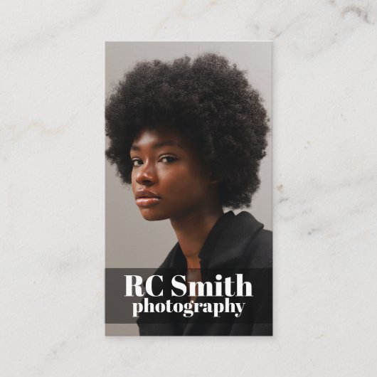 Modern Visitekaartje fotograaf (Voorkant)
