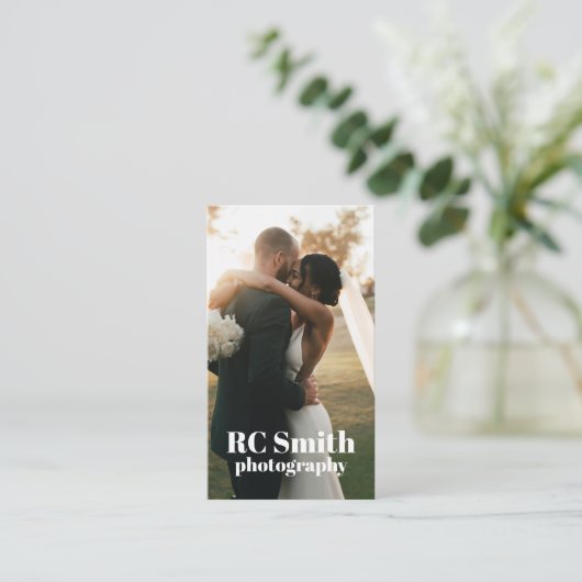 Modern Visitekaartje fotograaf (Staand voorkant)