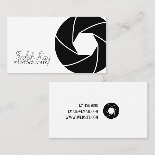 Modern Visitekaartje fotograaf (Voorkant / Achterkant)