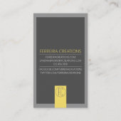 Modern visitekaartje Geel en Grijs Twee zijkanten (Achterkant)