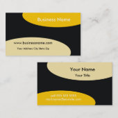 modern Visitekaartje ~ geel op zwart (Voorkant / Achterkant)