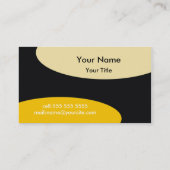 modern Visitekaartje ~ geel op zwart (Achterkant)