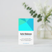 modern visitekaartje met Aqua crystal minimalistis (Staand voorkant)