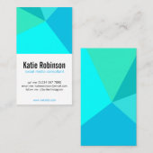 modern visitekaartje met Aqua crystal minimalistis (Voorkant / Achterkant)