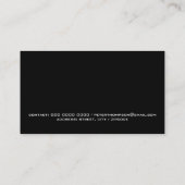 Modern visitekaartje met dunne blauwe lijn op zwar (Achterkant)