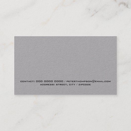 Modern visitekaartje met dunne rode lijn op grijs (Achterkant)