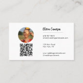 Modern Visitekaartje met foto en Qr code (Achterkant)