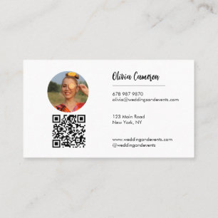Modern Visitekaartje met foto en Qr code