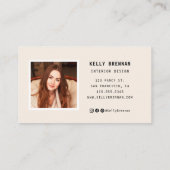 Modern Visitekaartje met foto en social media (Achterkant)