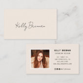 Modern Visitekaartje met foto en social media (Voorkant / Achterkant)