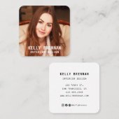 Modern Visitekaartje met foto en social media (Voorkant / Achterkant)