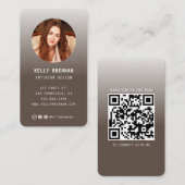 Modern Visitekaartje met foto en social media (Voorkant / Achterkant)