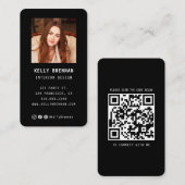 Modern Visitekaartje met foto en social media (Voorkant / Achterkant)