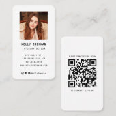 Modern Visitekaartje met foto en social media (Voorkant / Achterkant)