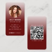 Modern Visitekaartje met foto en social media (Voorkant / Achterkant)