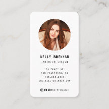 Modern Visitekaartje met foto en social media