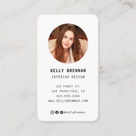 Modern Visitekaartje met foto en social media