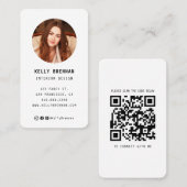 Modern Visitekaartje met foto en social media (Voorkant / Achterkant)