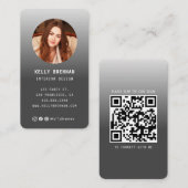 Modern Visitekaartje met foto en social media (Voorkant / Achterkant)