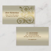 modern visitekaartje met gouden gradiënt (Voorkant / Achterkant)