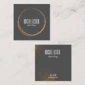 modern visitekaartje met houtskool en koper (Voorkant / Achterkant)