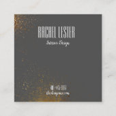 modern visitekaartje met houtskool en koper (Achterkant)