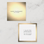 Modern Visitekaartje met metalen gouden stijl (Voorkant / Achterkant)