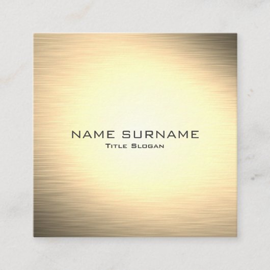 Modern Visitekaartje met metalen gouden stijl (Voorkant)